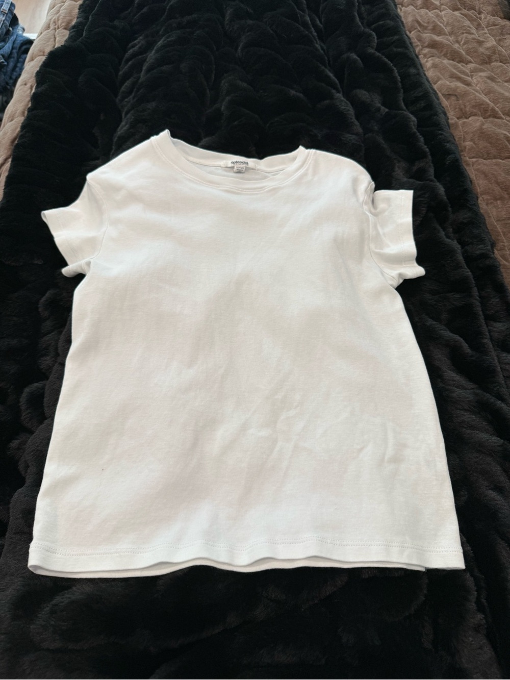 Splendid White Short Sleeve Crewneck Tee